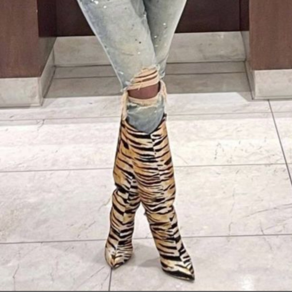 Tiger Print Boots